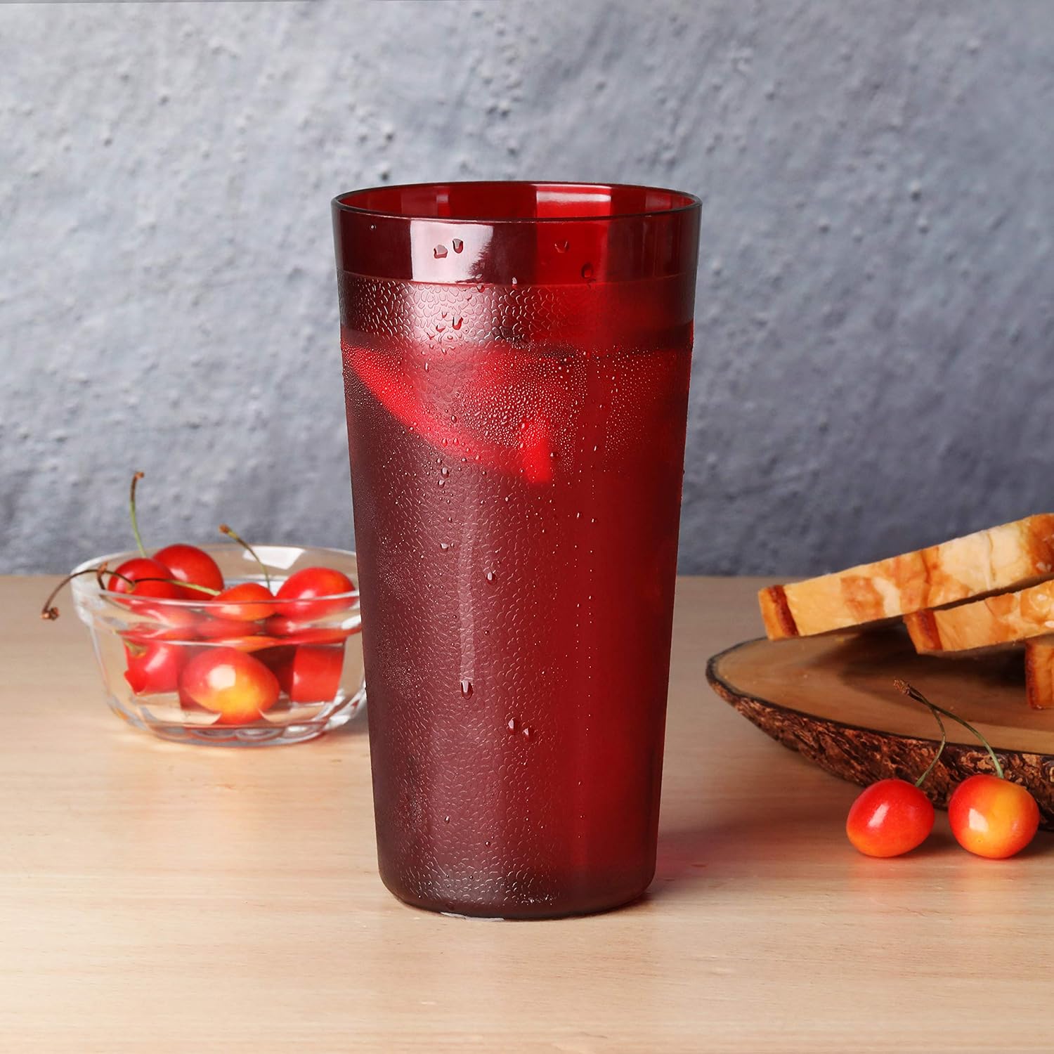 New Star Foodservice Restaurant-Grade Polycarbonate Beverage Tumblers, 20 oz, Red, Set of 12 - Image 4