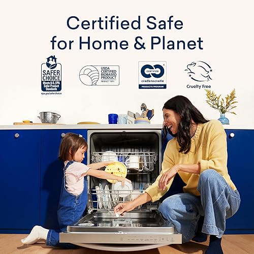 Miniatura 6 de BLUELAND Tabletas de detergente para lavavajillas sin plástico, 120 unidades, sin perfume