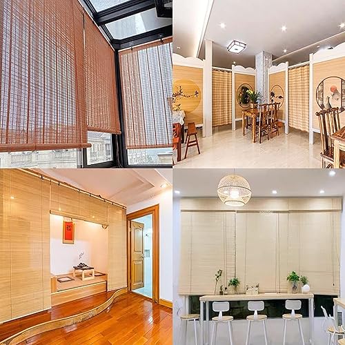 Miniatura 5 de Persianas de bambú, persianas de bambú para patio, persianas romanas de bambú, persianas enrollables de bambú para ventanas, persianas de bambú para