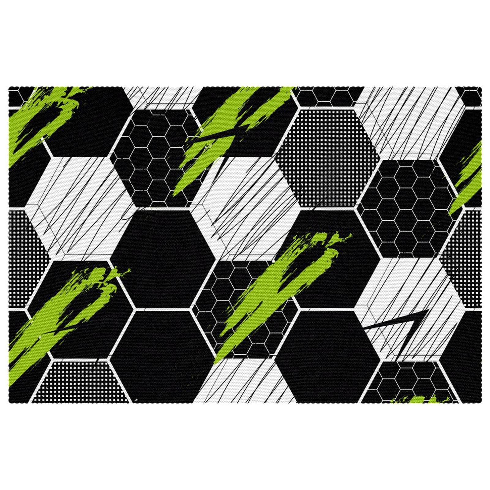 Sets de table motif citron pour repas en terrasse tissu Oxford lavable lot de 4