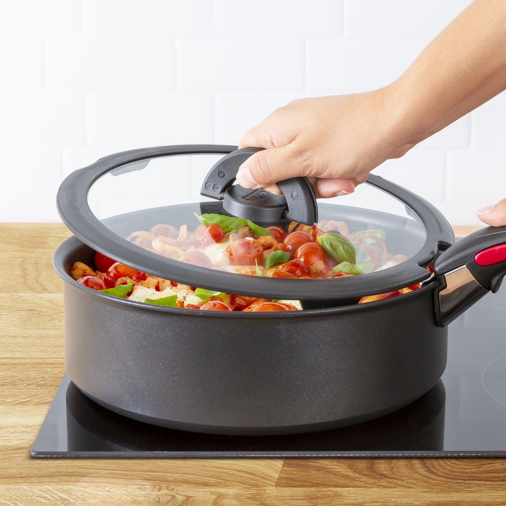 Tefal Ingenio Coperchio In Vetro 18 Cm | Compatibile Con Padelle Ingenio | Maniglia Pieghevole | Lavabile In Lavastoviglie - Foto 2