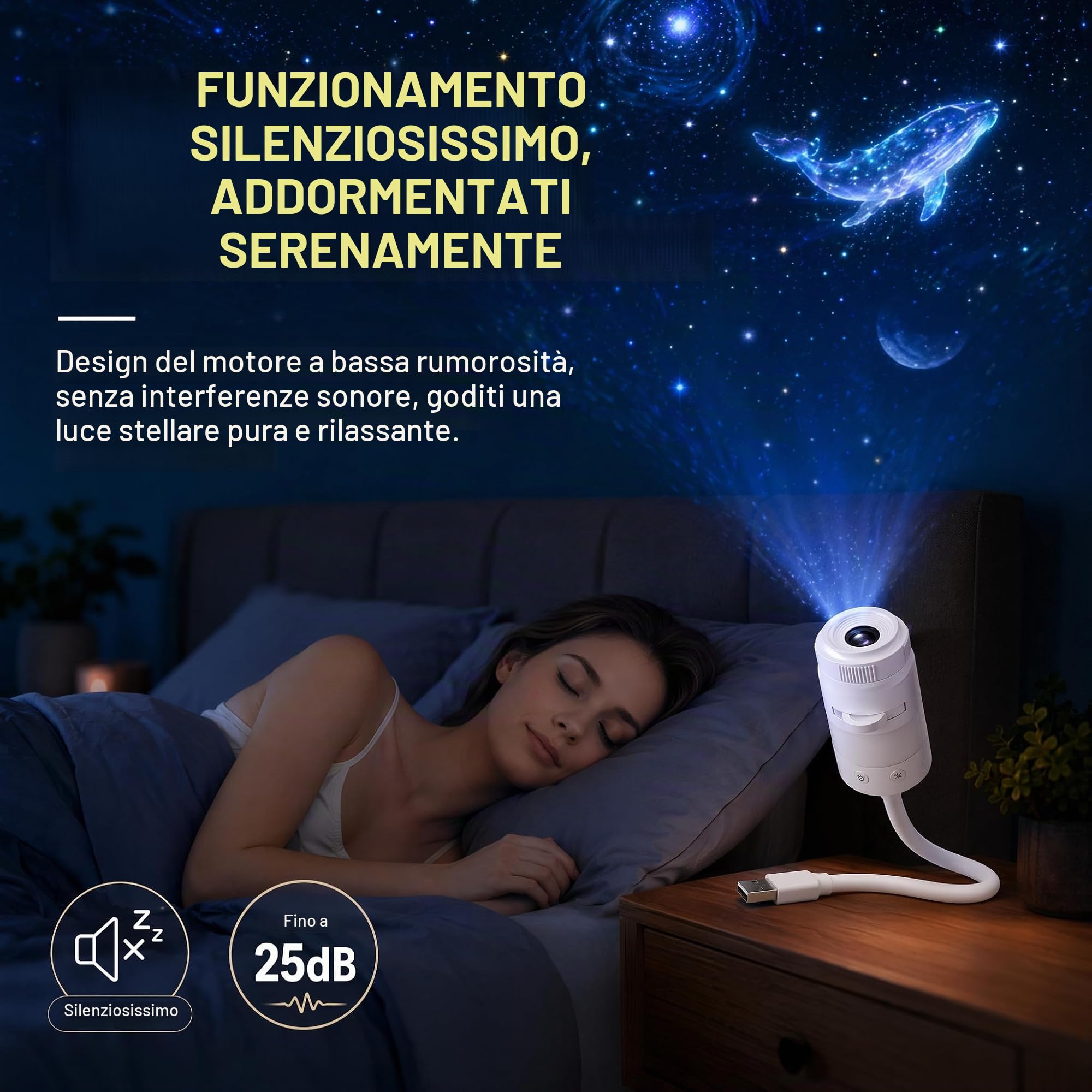 Pipihome 13 in 1 Proiettore Stelle Soffitto, Proiettore Galassia Soffitto, USB Plug-and-Play HD Star Projector, Galaxy Projector Night Light, Luce Notturna Lampada di Proiezione per Bambini Adulti，A