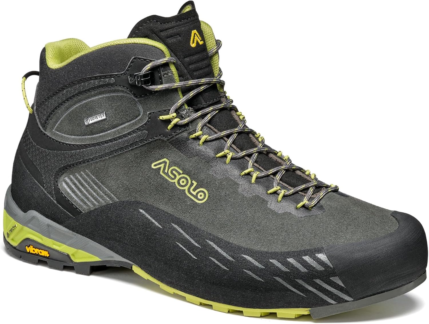 ASOLO Men's Eldo MID LTH GV Water-Resistant Suede Upper Lace-Up Mid-Cut Approach Shoes with Vibram Grip for Hiking & Trekking