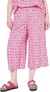 Culotte, Pierna Ancha, Estampado de Rombos de Color 840455