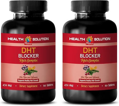 Vitaminas para el crecimiento del cabello sin biotina - DHT BLOCKER HAIR COMPLEX - PARA HOMBRES Y MUJERES - APOYAR EL CRECIMIENTO SALUDABLE DEL