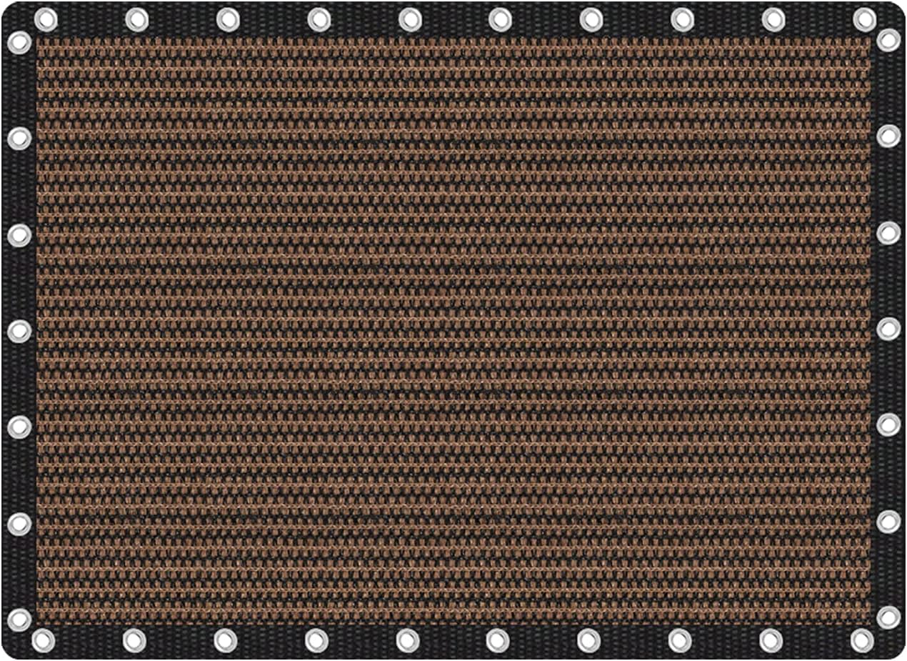 VICLLAX Shade Fabric Sun Shade Cloth Privacy Screen with Grommets for Patio Garden Pergola Cover Canopy 10x14 FT, Mocha