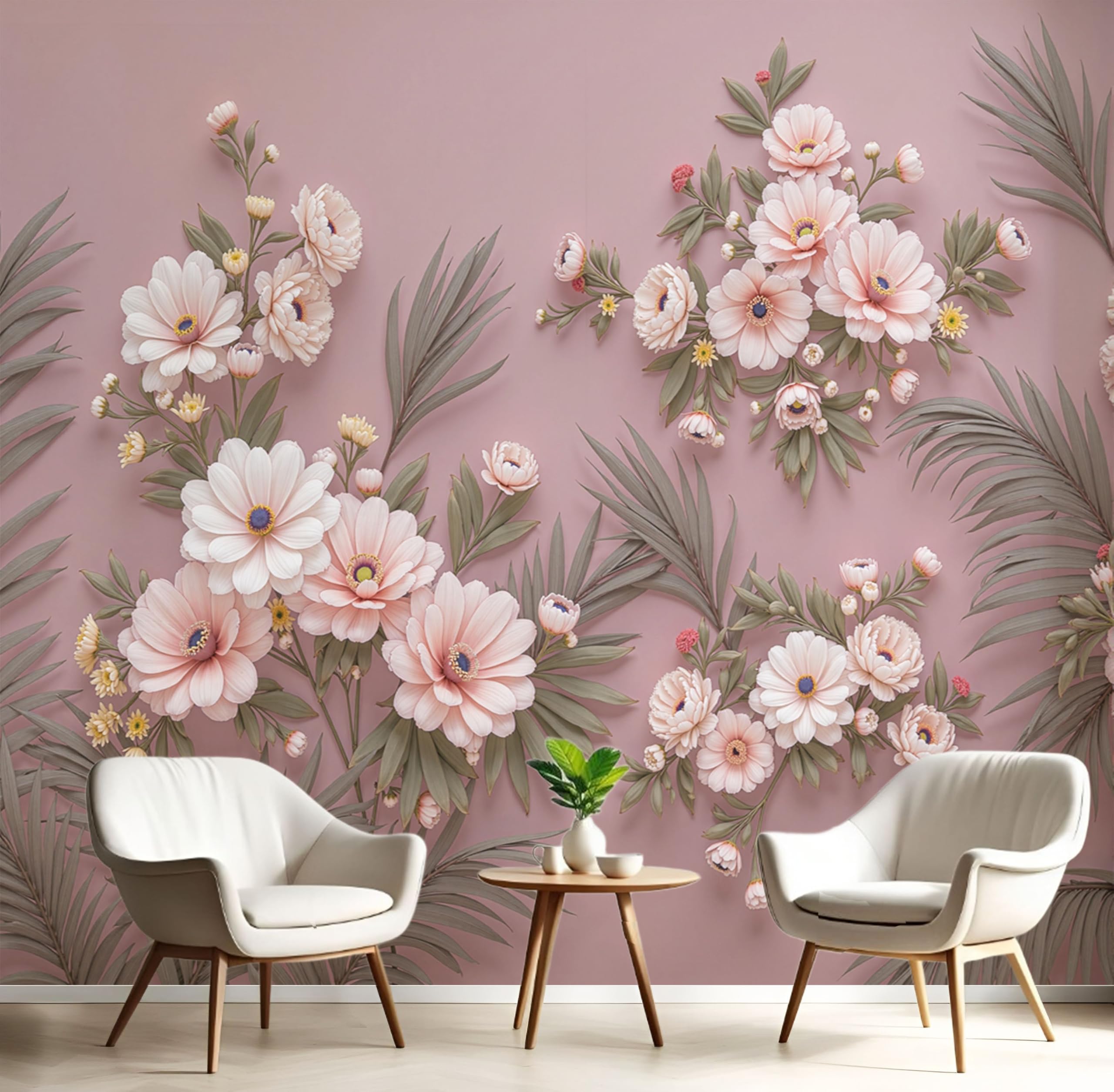 Papier Peint Panoramique Style Chinois Floral : Évadez-vous en Soie Rose