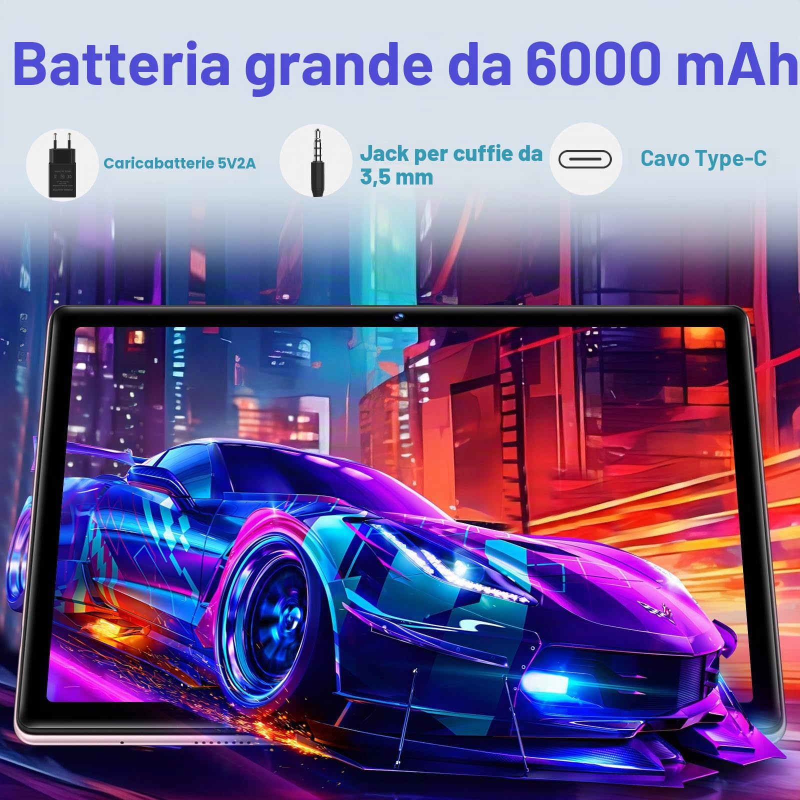 Tablet 10 Pollici Android 14 Tablets, 20GB RAM + 128GB ROM ( TF 2 TB), Octa-Core/Widevine L1/5G+2.4G Wi-Fi 6/Bluetooth 5.0/6000 mAh/Widget/8+5 MP/GMS, Tablet 2 in 1 con Tastiera e Mouse -Oro Rosa