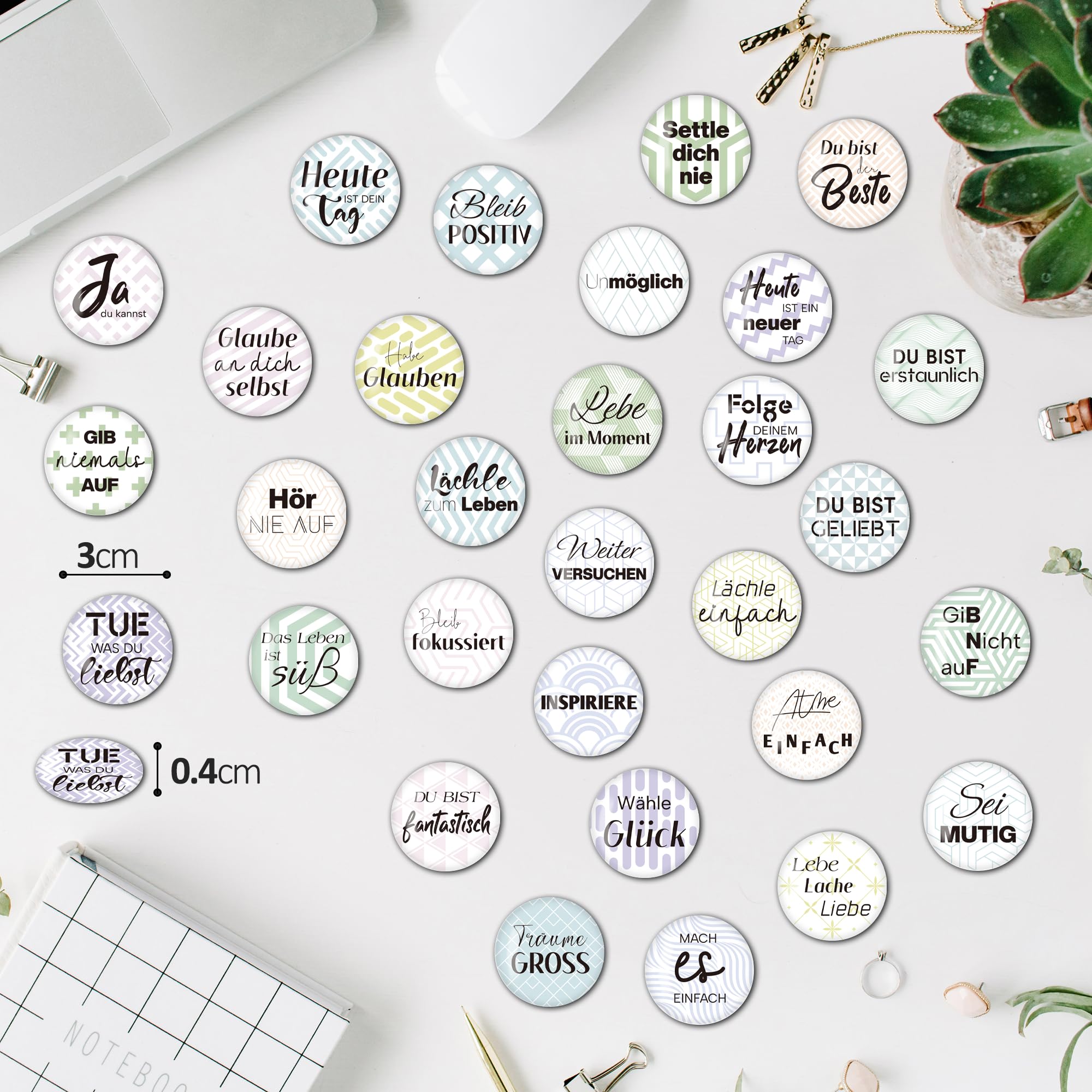 BIROYAL 30 Stück 3D Tier Kühlschrankmagnete - Niedliche Tiermagnete Für Kinder | Whiteboard & Pinnwand