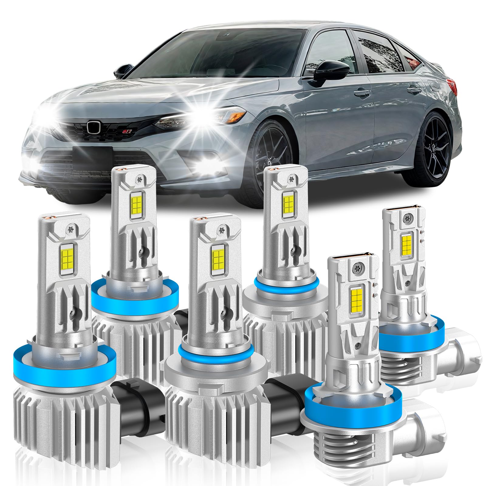 Photo 1 of GQWISCL Hi/Lo Fog Light Bulbs Combo Suitable for Honda Civic 2016-2022