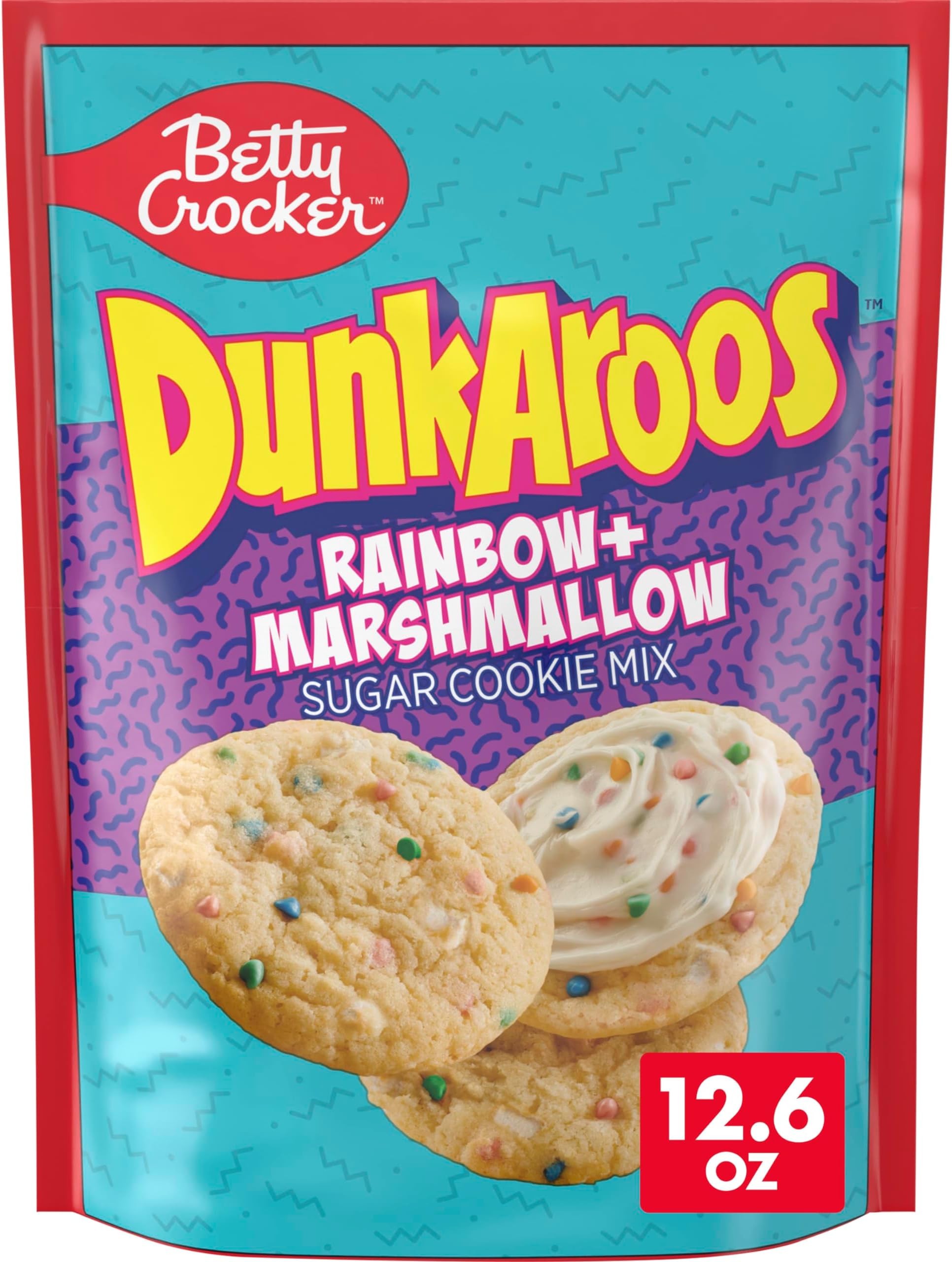 Betty Crocker Dunkaroos Sugar Cookie Mix, Rainbow + Marshmallow, 12.6 oz