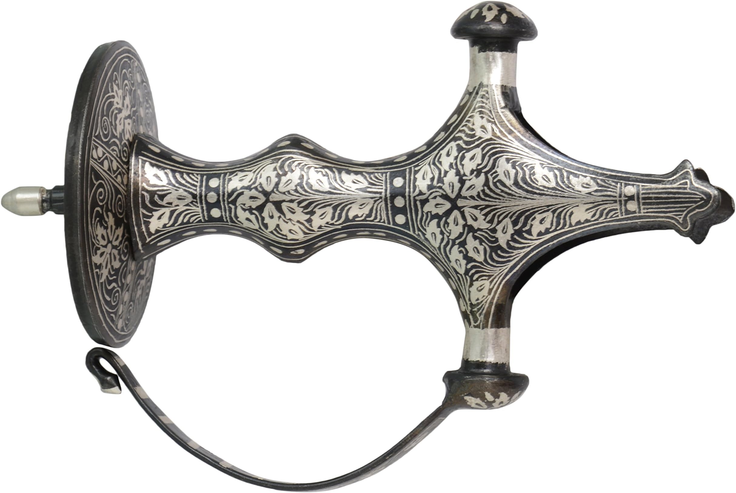 Silver Work Steel Sword Hilt (7.62 cm x 2.54 cm x 11.43 cm