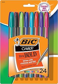 BIC Cristal Xtra Bold Ballpoint Pens, Bold Point (1.6mm) For Vivid And D...