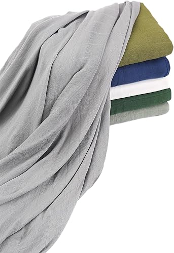 Miniatura 5 de Muslin Swaddle Blanket, 100% Viscose Made from Bamboo Solid Dark Blue Unisex Swaddle Wrap, Soft Silky Muslin Swaddle Blankets Neutral Receiving