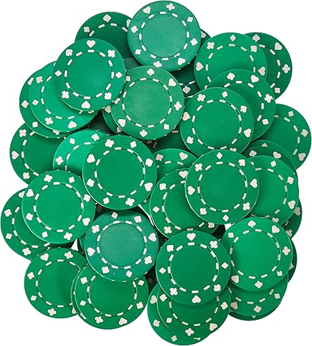 Miniatura 2 de Paquete de 100 fichas de póquer adecuadas  Juego de fichas de calidad de casino de 0.41oz  Fichas de póquer en blanco no denominadas  Perfecto para