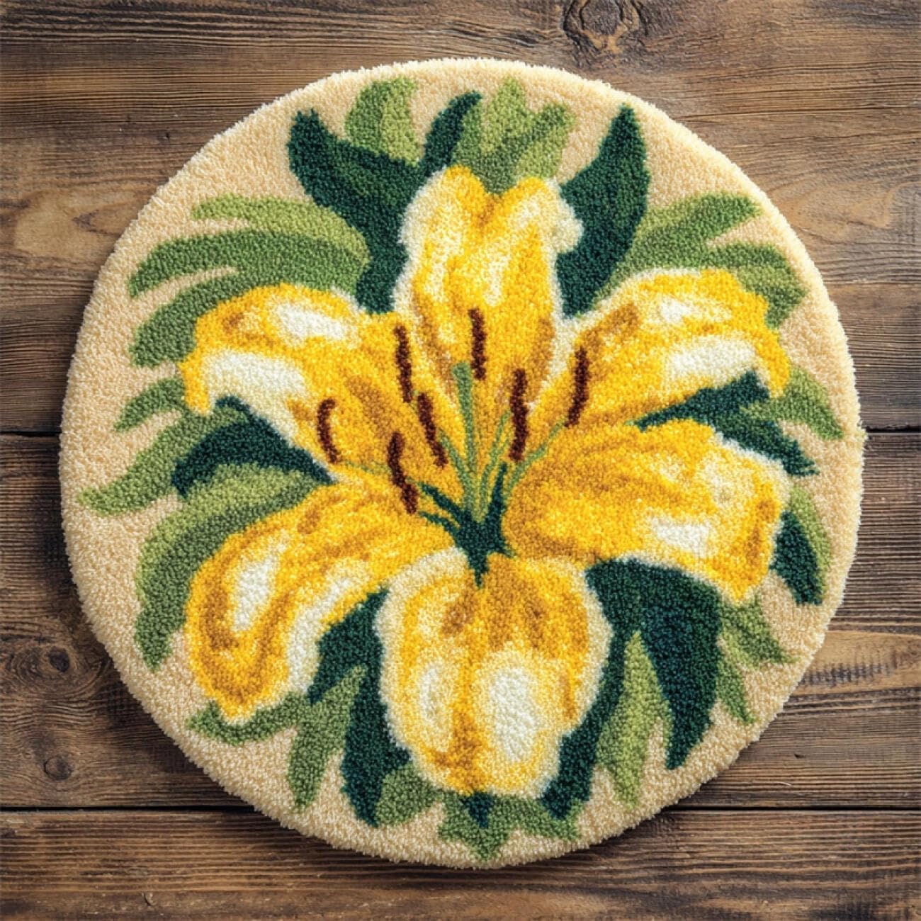 Kitquiver Tapestry Kits for Adults Golden Lily 60x60cm