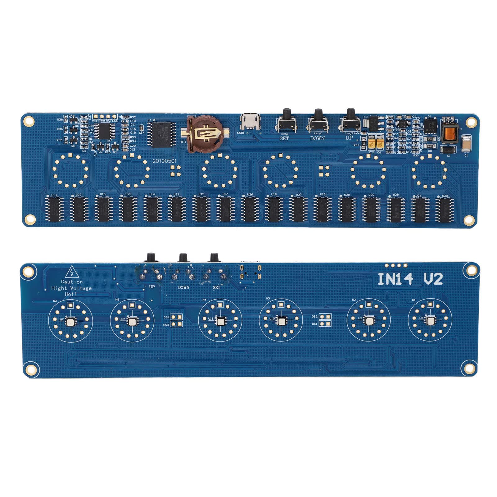 Nixie Tube Clock Control Board 7 Farben Glührohr Clock Board Unterstützung 24 Stunden Modus, Zeitanzeige, Eingebautes Anti Vergiftung Programm