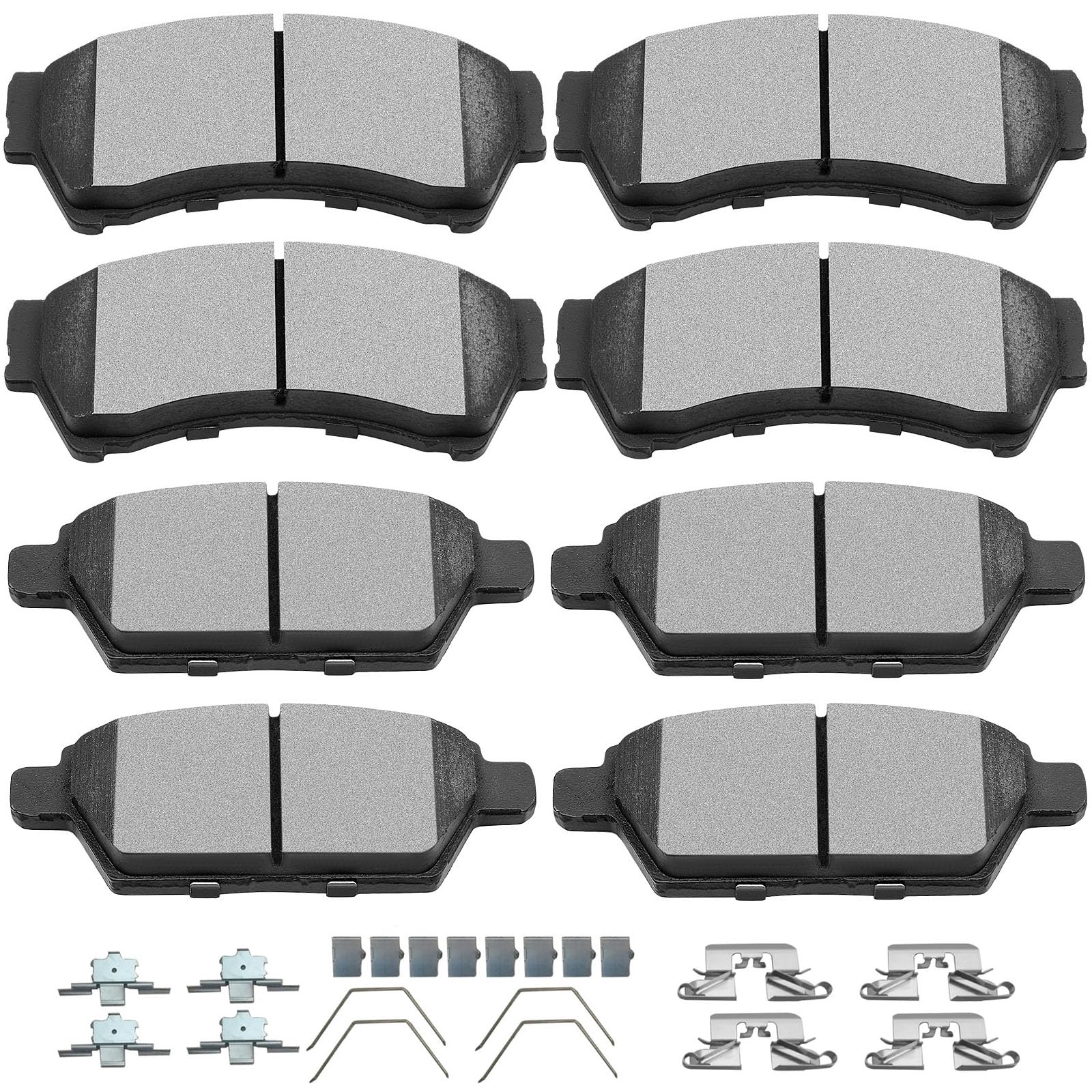 SCITOO D1164 D1161 Front Rear Ceramic Brake Pads Sets For Ford For Fusion | For Lincoln For MKZ 2007-2012,For Lincoln For Zephyr 2006,For Mazda For 6 2006-2013,For Mercury For Milan 2006-2011; 8PCC