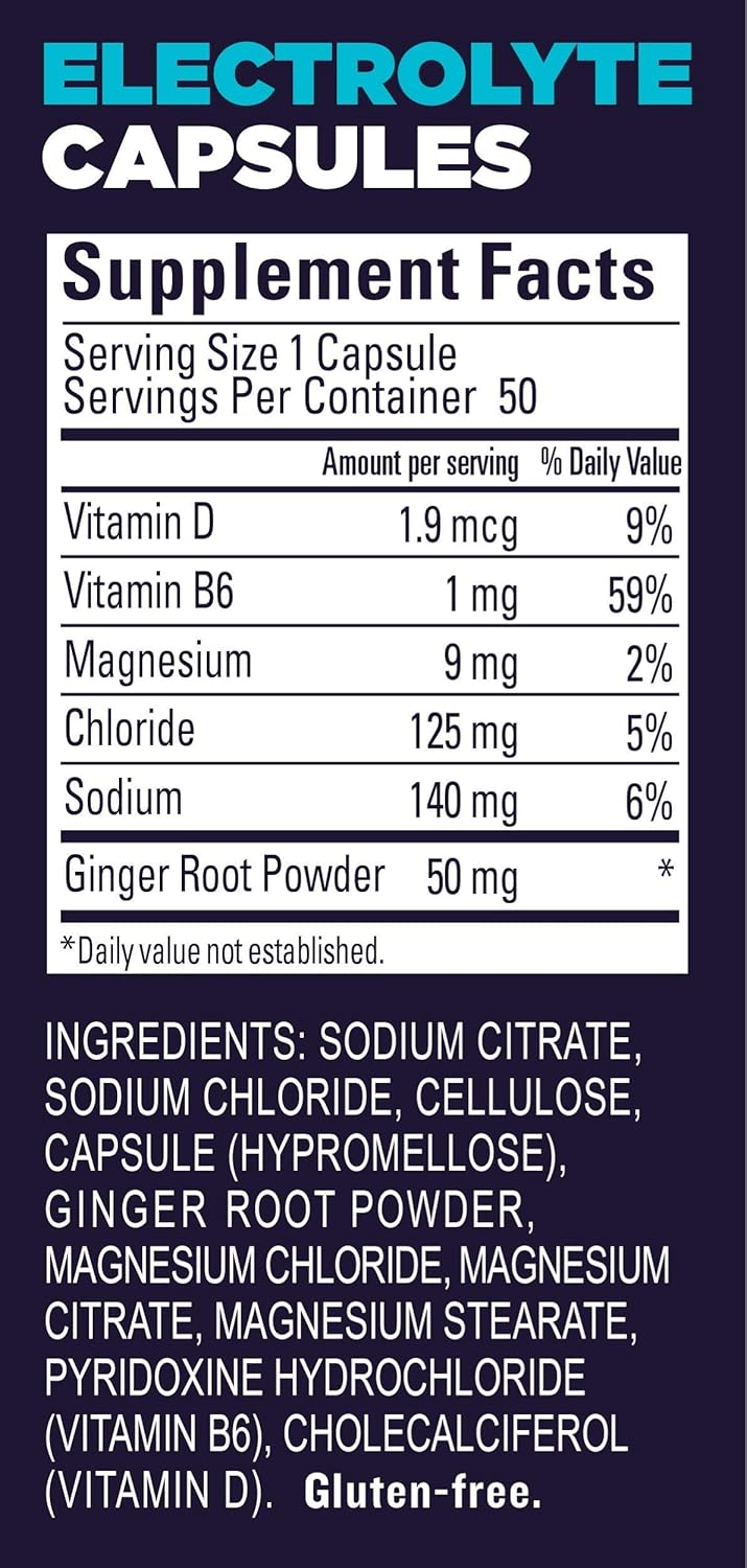 GU Energy Roctane Ultra Endurance Electrolyte Capsules, 50-Count Bottle : Health & Household