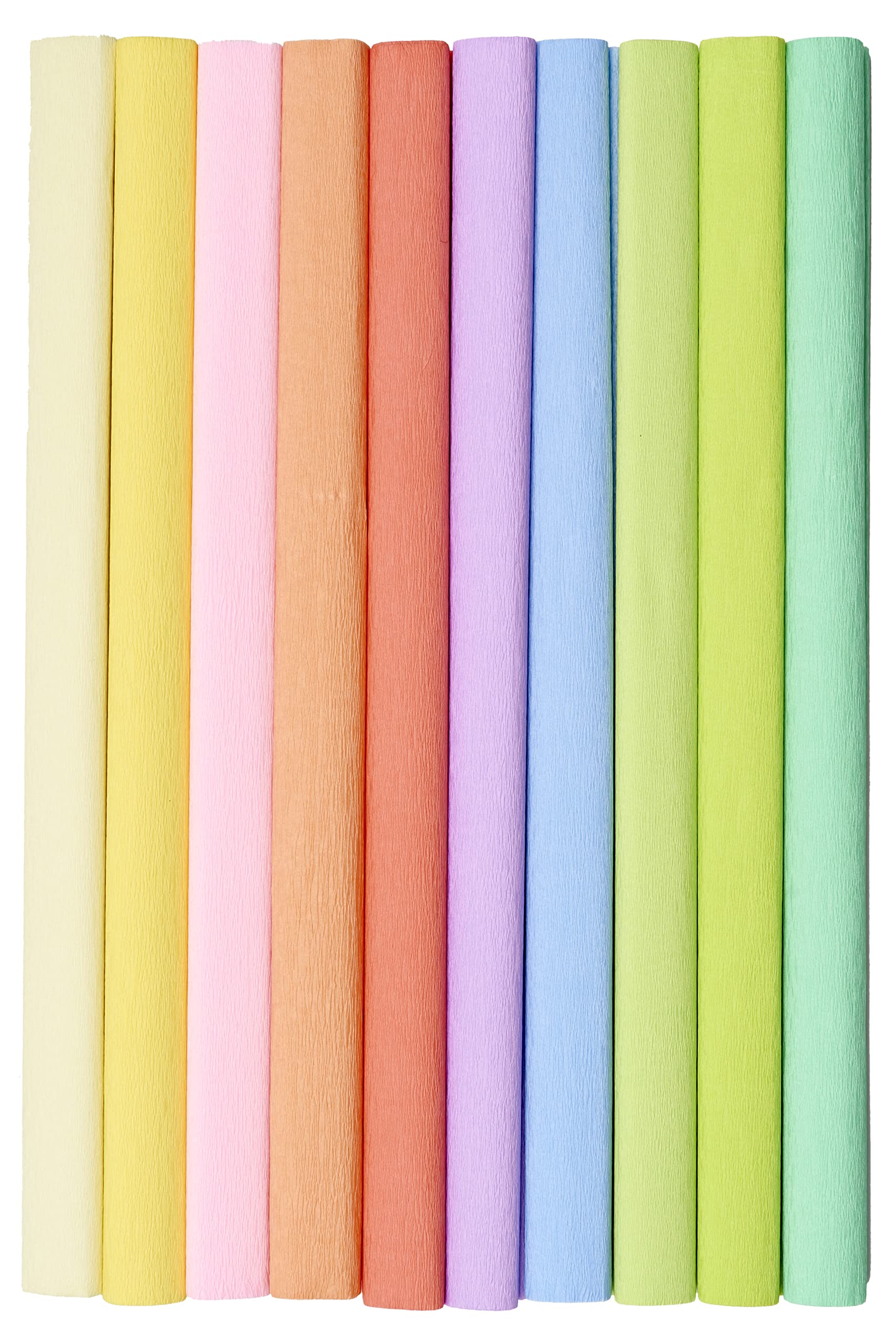Crepe Paper 50 x 200 cm Pastel Colours Mix Pack of 10