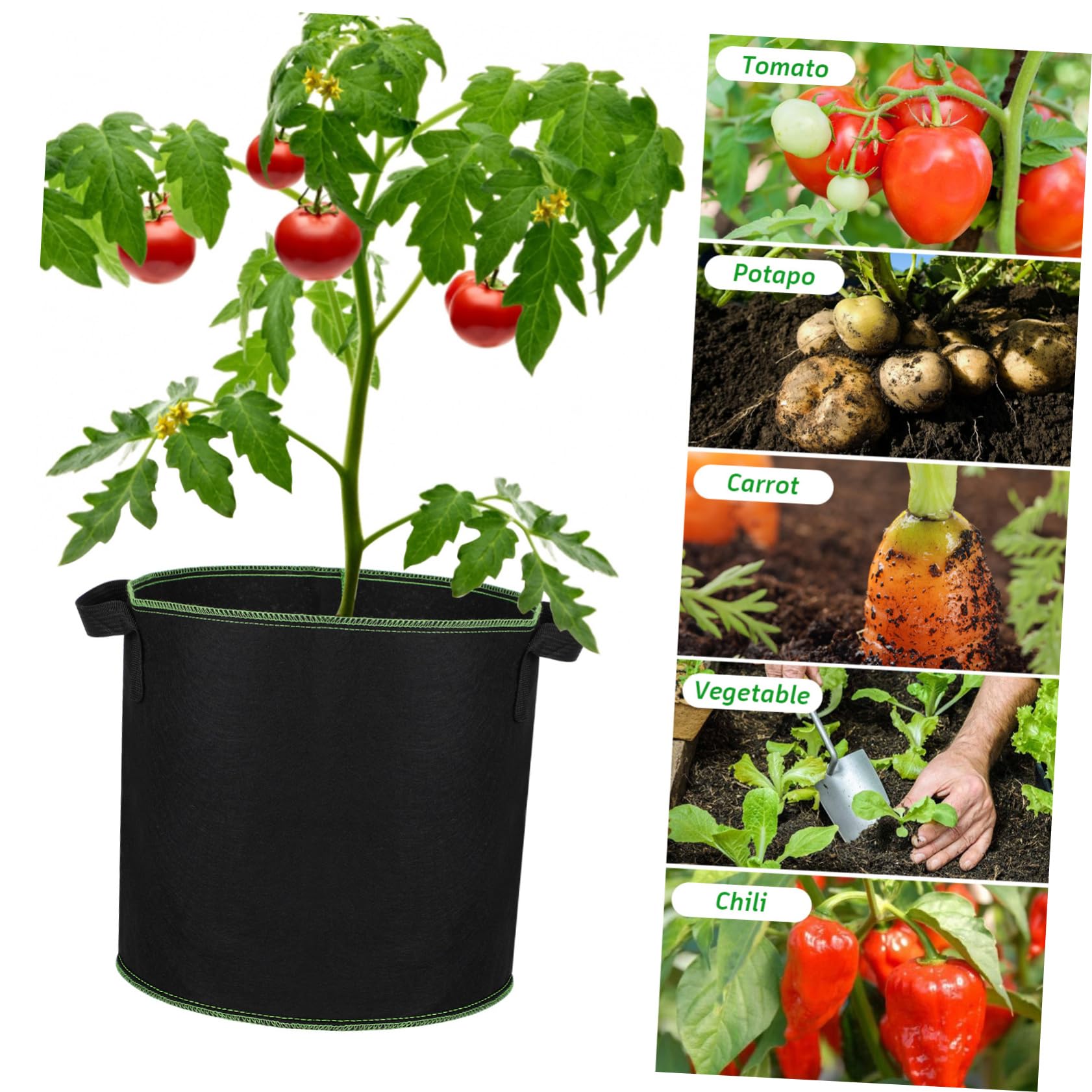 INOOMP 30stücke Atmungsaktive Pflanzsäcke Aus Vliesstoff Gallonen Für Gemüse Und Obst Für Garten Und Gewächshaus Fördert Gesundes Wurzelwachstum
