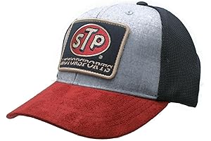 STP Motorsports Embroidered Patch Low Profile Cap Suede Visor Heather Hat Multi