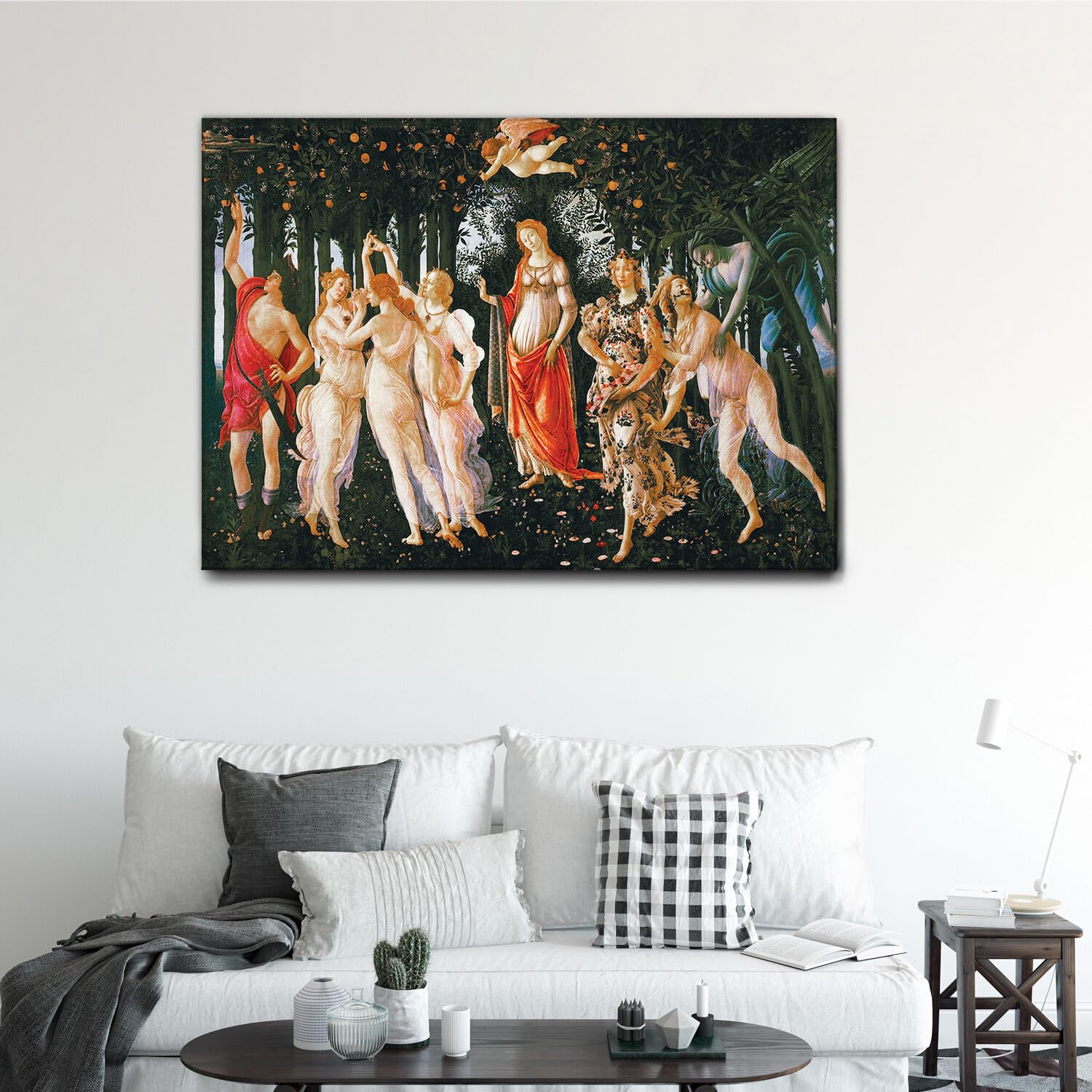 Giallobus - Quadro - Sandro Botticelli - La Primavera - Tela Canvas Telaio Standard - 140L x 100l cm - Pronto da appendere - Quadri moderni per la casa