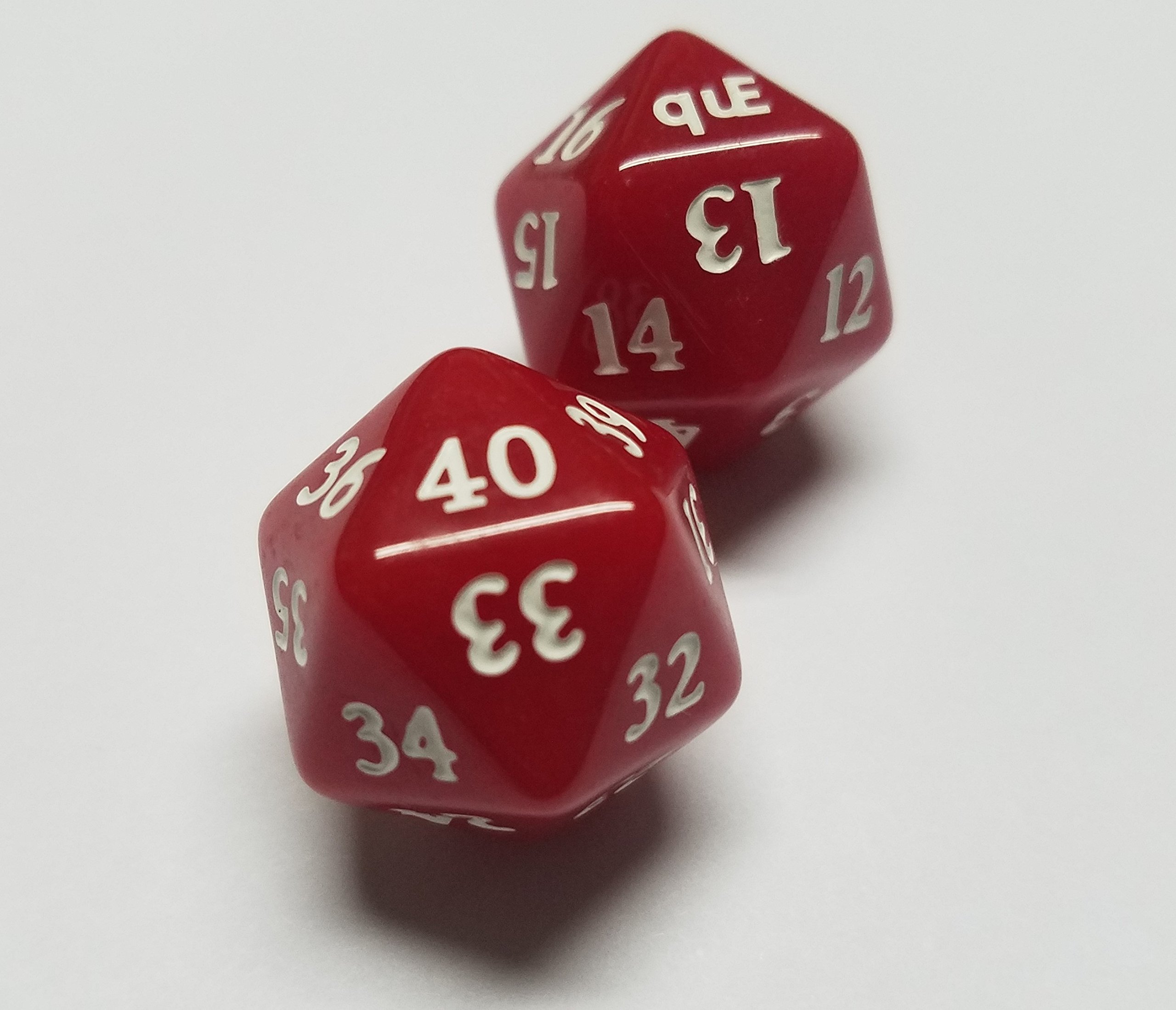 Amazon | Red Commander / EDH Spindown Life Dice Set (40-21 & 20-1