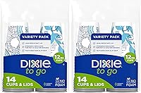 Vista 14 de Dixie To Go - Tazas de café de papel con tapas, 12 onzas, 156 unidades, vasos de papel aislantes desechables para bebidas calientes o frías