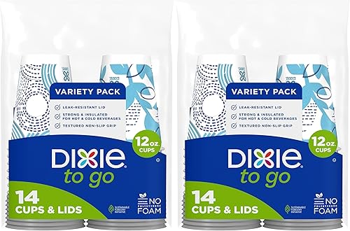 Miniatura 14 de Vasos de papel y tapas PerfecTouch de Dixie, 23710, Dorado, 1, 1