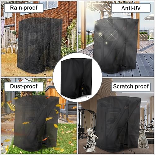 Miniatura 4 de XYZCTEM Cubierta de cinta de correr, cubierta de cinta de correr plegable impermeable a prueba de polvo, cubierta de cinta de correr plegable para