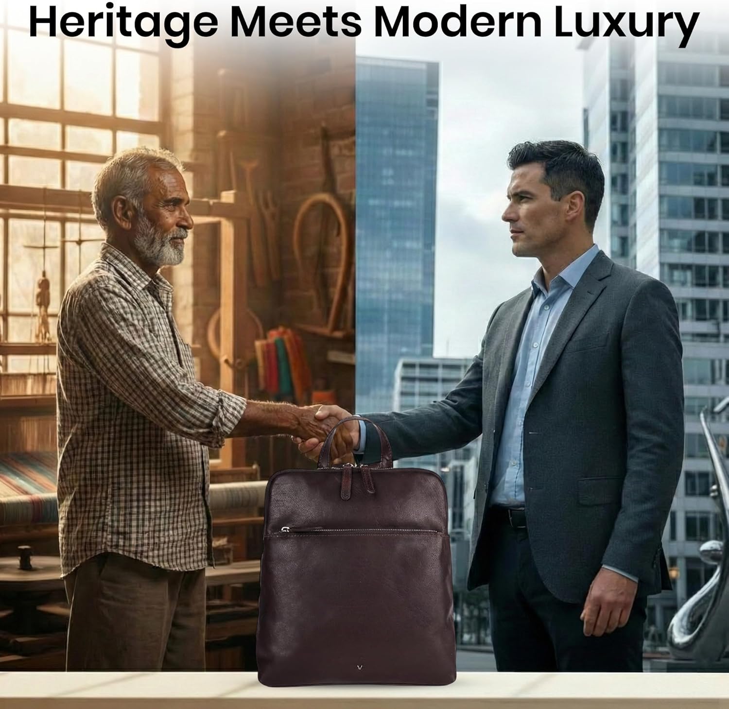 Genuine Leather Backpack for Women - 12.5 Inch with Adjustable Shoulder Strap - Stylish and Durable (Chestnut) - Image 8