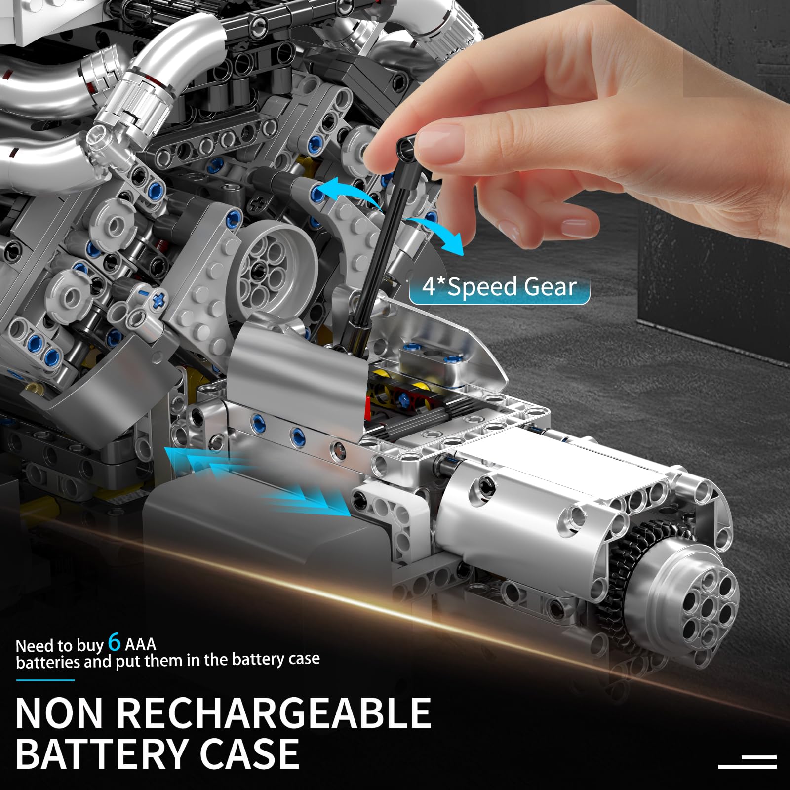 Amazon.co.jp: Mould King 10201 W16エンジン組み立てキット - 自分で