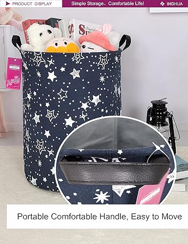 Miniatura 6 de Cesta de Ropa Sucia Grande de Tela de Lona Ligera Cesta de AlmacenamientoOrganizador de JuguetesRopa Sucia Plegable Impermeable para Dormitorios