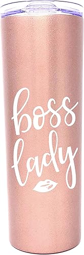 Vasos lindos, divertidos y únicos para mujeres. Vaso de acero inoxidable de doble pared de 20 onzas. Gran regalo para mujeres, jefes, compañeras