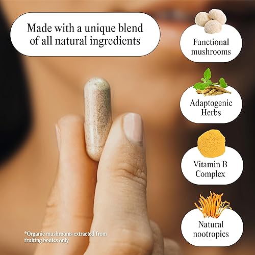 Miniatura 2 de Dose by Mindhoney - 60 unidades - Suplemento cerebral de adaptógeno nootrópico prémium - Apoya la memoria, el enfoque, la energía y el estado de