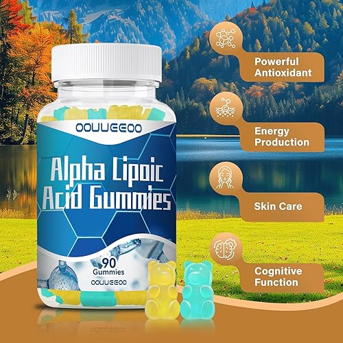 Miniatura 2 de Gomitas de ácido alfa lipoico de 1000 mg, suplemento ALA para apoyo cerebral y nervioso, antioxidante, energía, sin OMG, veganas, sin gluten, para
