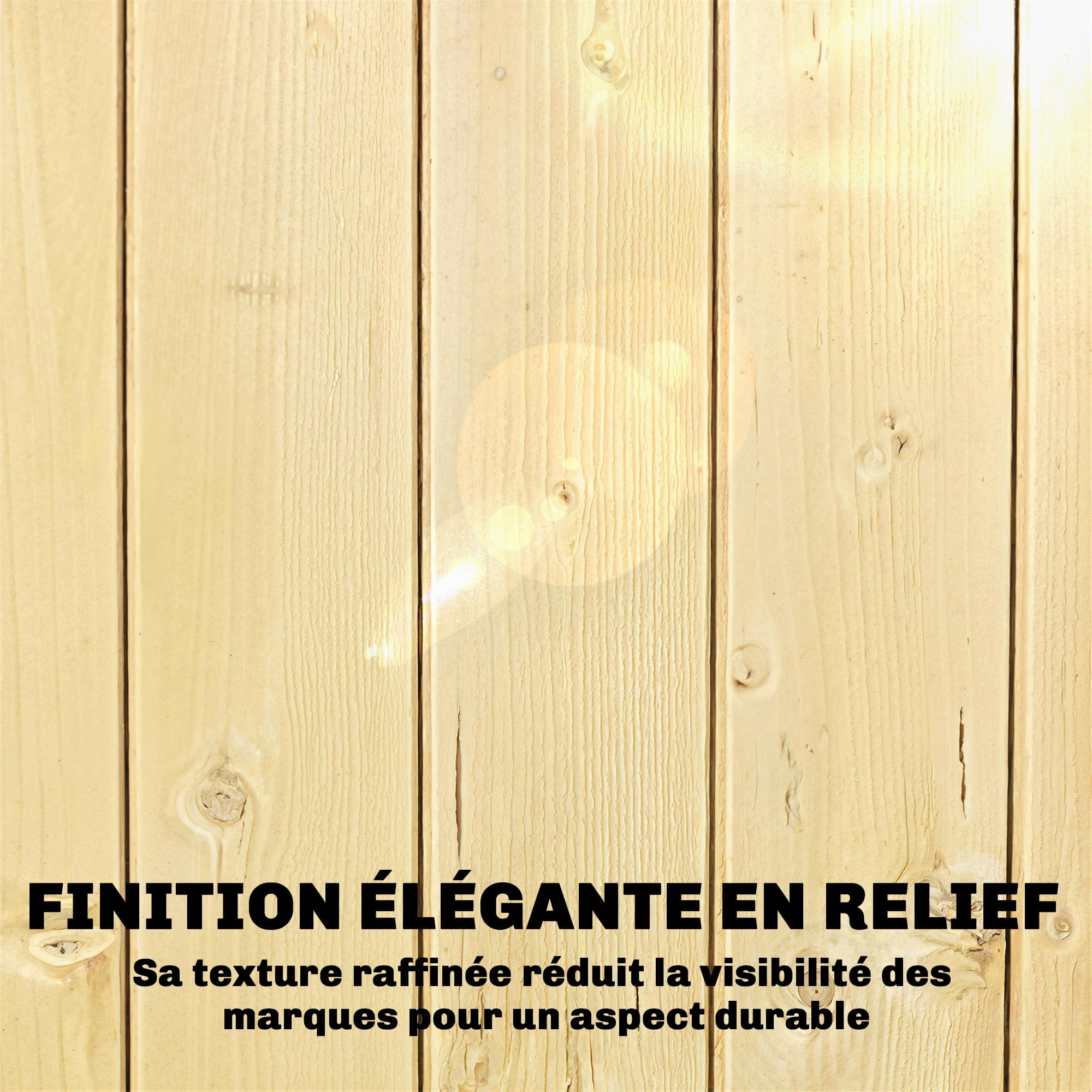 Outsunny Armoire de Jardin en Bois 213cm de Haut pour Terrasse Bois Naturel | Abri de Jardin, Toit en Métal Galvanisé, Remise à Outils à Long Manche, Texture Gaufrée, Étagères Réglables