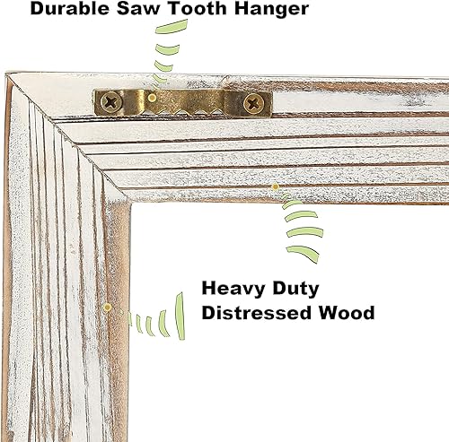 Miniatura 3 de CALIFORNIA CADE ELECTRONIC Decoración rústica de pared, marcos de madera de granero para ventana, decoración de habitación para el hogar o al aire