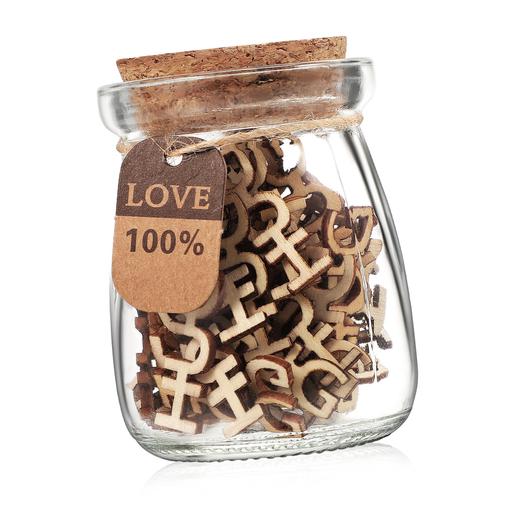 STOBAZA 5stücke Hugs in a Jar Elegante Holzbuchstaben Im Valentinstagsgeschenk Verlobungsgeschenk Oder Geburtstagsüberraschung Leicht Und Kompakt Für Verschiedene Anlässe