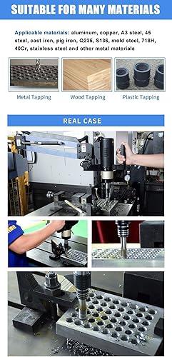 Miniatura 16 de USA Stock ZAC 110V M6-M30 - Máquina de roscado eléctrica de brazo flexible con brazo de roscado universal de 200 rpm, 12 pinzas TC820 ANSI incluidas