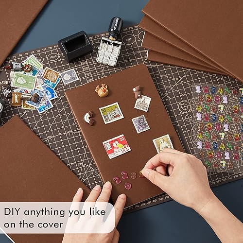 Miniatura 4 de feela Paquete de 8 cuadernos de tapa suave a granel, cuadernos con rayas universitarias para el trabajo, diario de viaje rayado para mujeres y