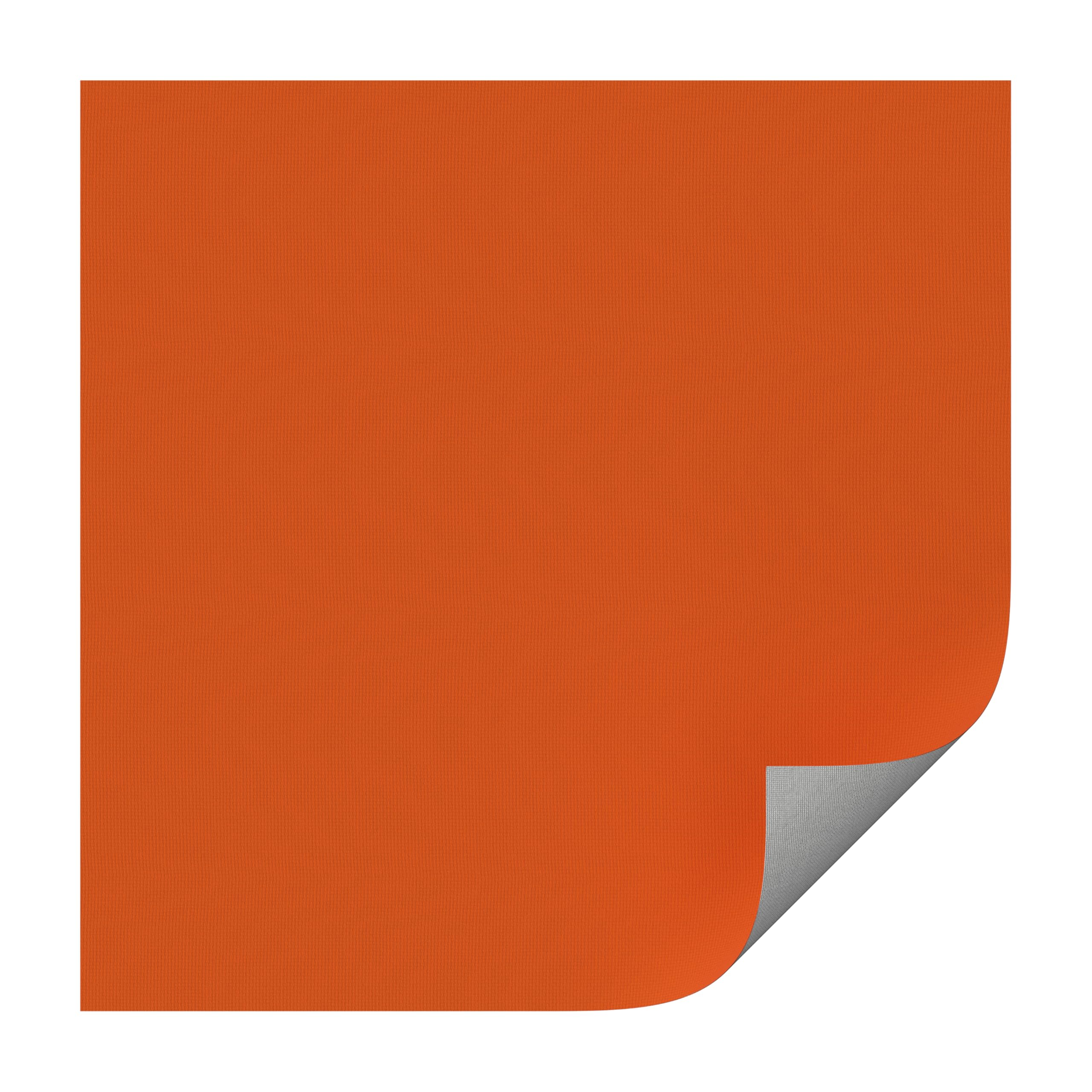 Interdeco Verdunkelungsrollo/Thermo Rollo, Orange BxH 113,5 x 175 cm, Klemmfix Rollos ohne Bohren, Seitenzugrollos mit Silberbeschichtung