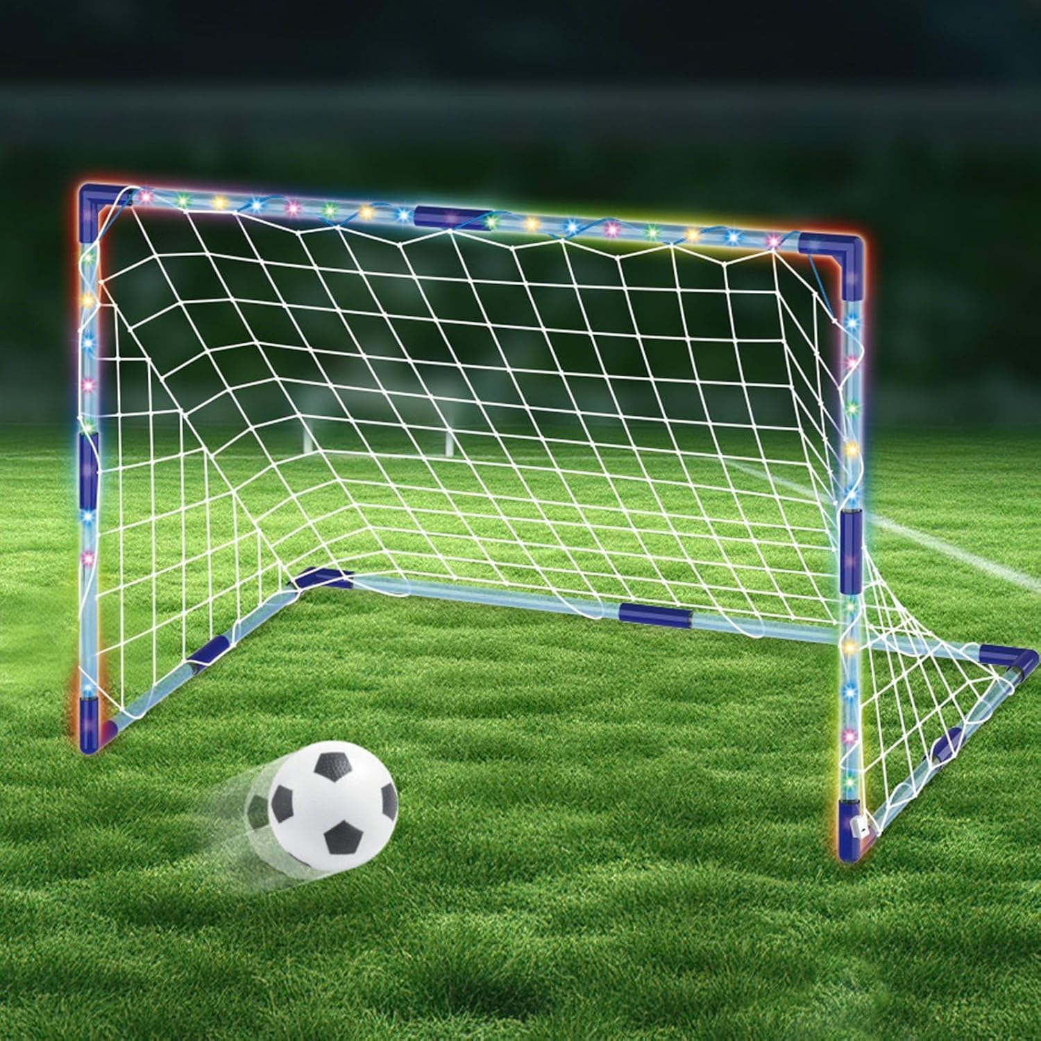 キッズサッカーネット | キッズポップアップサッカーゴールセット - フットボールゴールスクリーン ポータブルスポーツ用品 屋内遊び