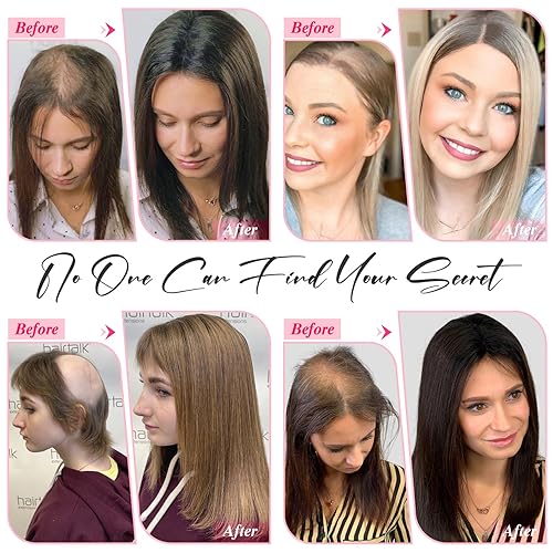 Miniatura 5 de Adancyler Extensiones de cabello sintético con clip para mujer, ligeras y transpirables (14 pulgadas, marrón oscuro)