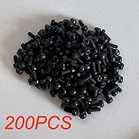 Vista 7 de NACX M2.5 x 6mm Tornillo de Nylon de Cabeza Redonda y Plana, Negro, Phillips, 200