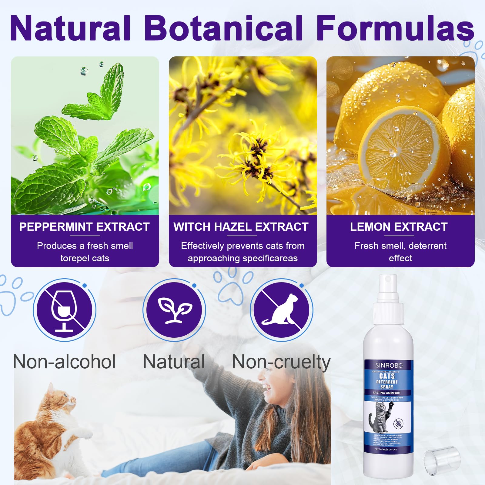 Condition photo showing New/Like New for Cat Deterrent Spray - Natural Cat Repellent Spray for Furniture, Safe Indoor & Outdoor Training Aid for Urine Marking & Anti-Scratch (200 ML)