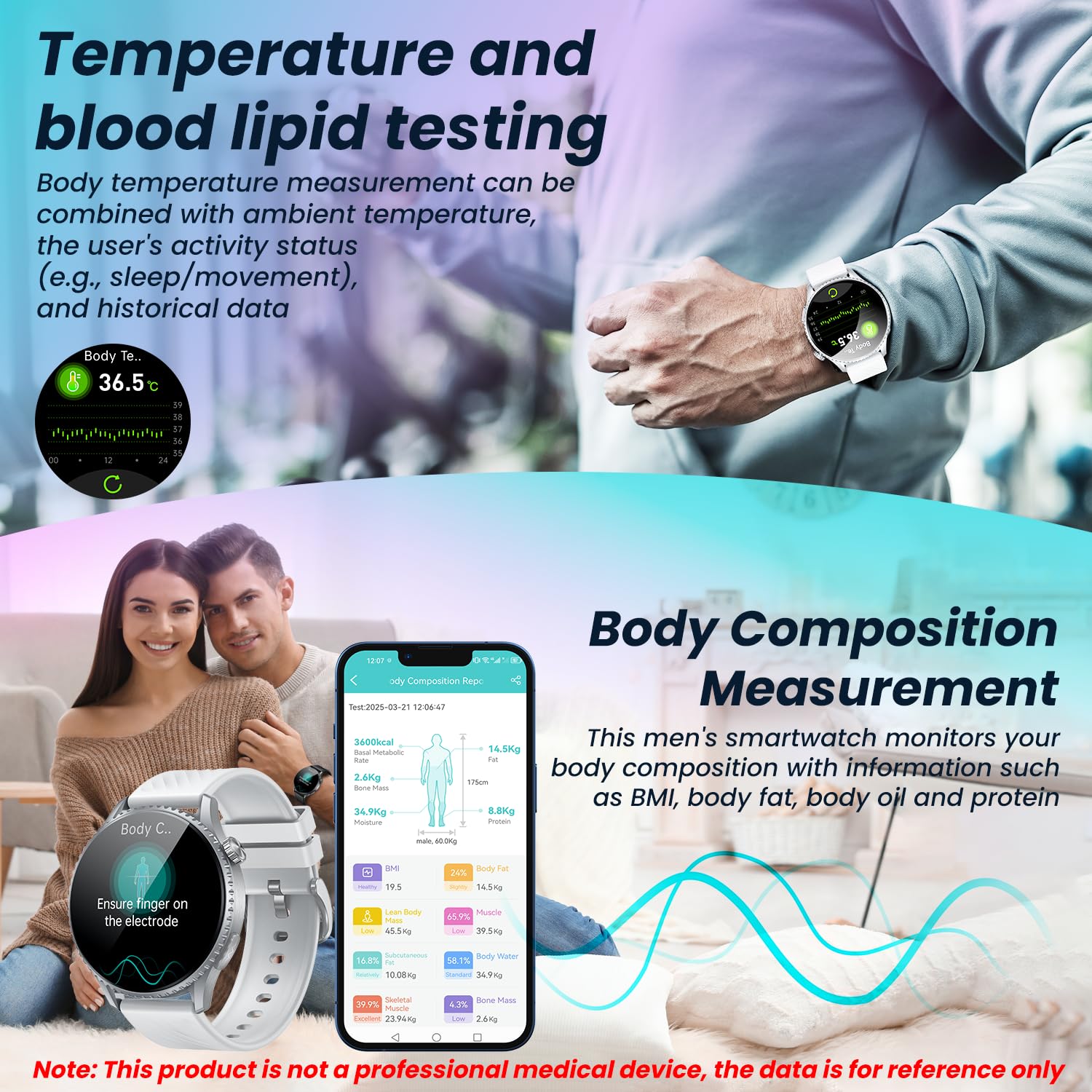 Orologio Smartwatch Uomo Cardiofrequenzimetro Orologi: 1.56" AMOLED Intelligenti Watch con ECG HRV Sonno 𝐆li𝐜𝐞𝐦𝐢𝐚 Pressione Sanguigna SOS Pulsante Torcia LED Sportive Compatibile Android iOS
