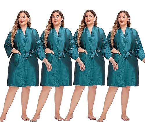 Miniatura 1 de PERFEHAIR Capa de bata para cliente de salón, paquete de 4, batas de peluquería para peluquería para peluquería hasta corte de cabello, coloración