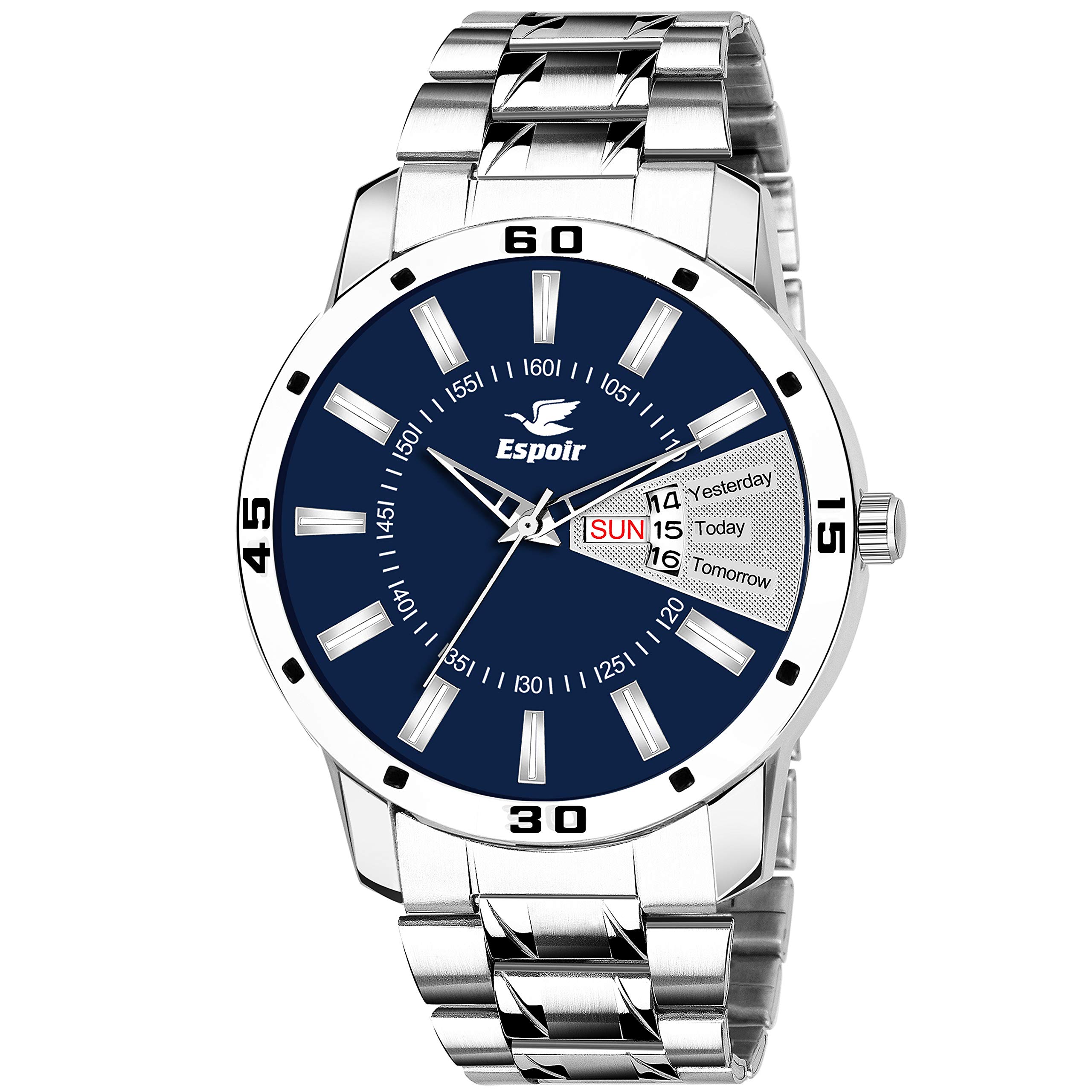 Espoir Analogue Stainless Steel Blue Dial Day and Date Boys and Mens Watch - Pranav0507 (B085L1FY68) Amazon Price History, Amazon Price Tracker
